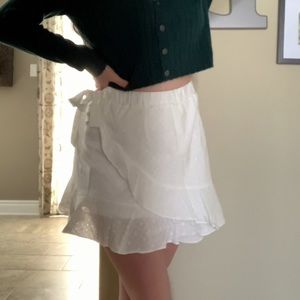 White Linen Skirt